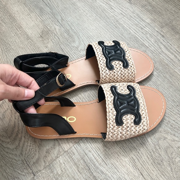 NEW EGO Ankle strap flat Sandals size 6 - Picture 2 of 3